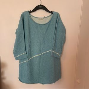 Soft Surroundings Women's Blue Knit Asymmetrical Tunic Size 2X